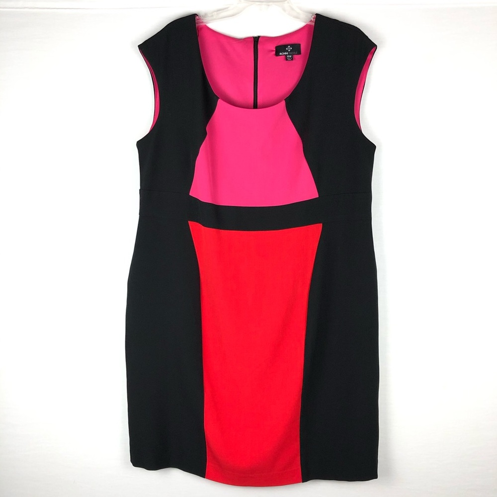 Ronni Nicole Colorblock Sheath Dress Sleeveless